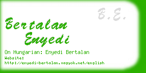 bertalan enyedi business card